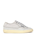 Low-Top Suede Sneakers with Leather Accents and Vintage Appeal