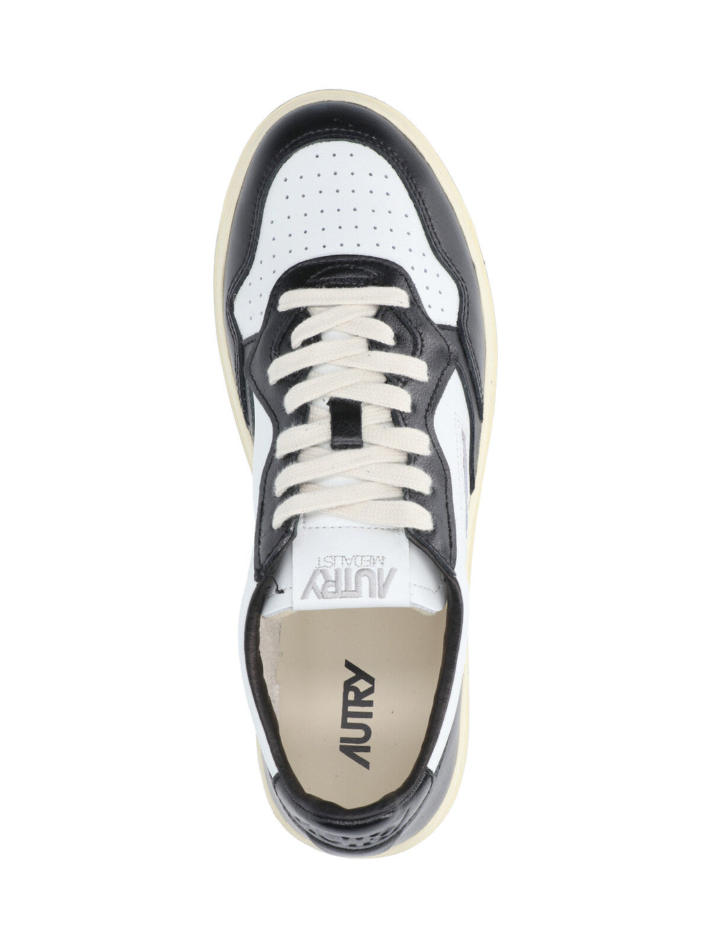 Low-top White Leather Sneakers with Multicolor Logo