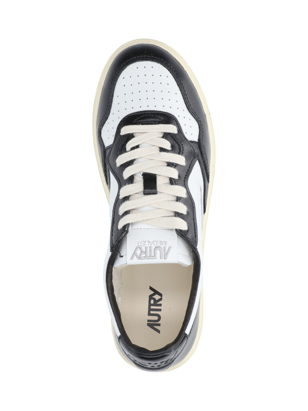 Low-top White Leather Sneakers with Multicolor Logo