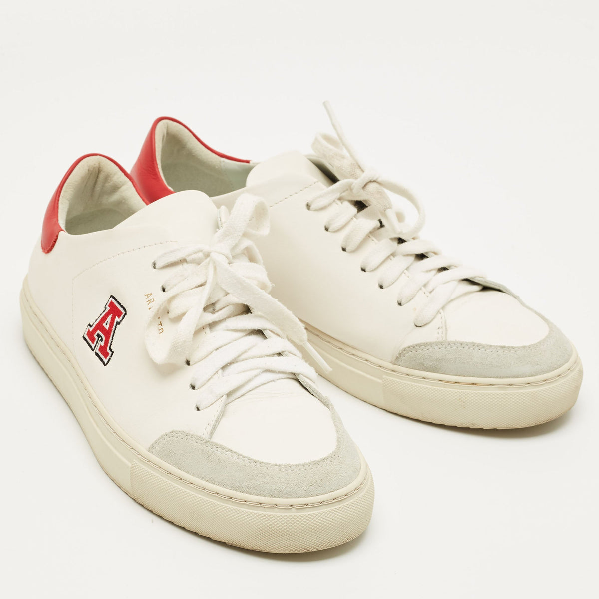 Axel Arigato White/red Leather Clean 90 Lace Up Sneakers
