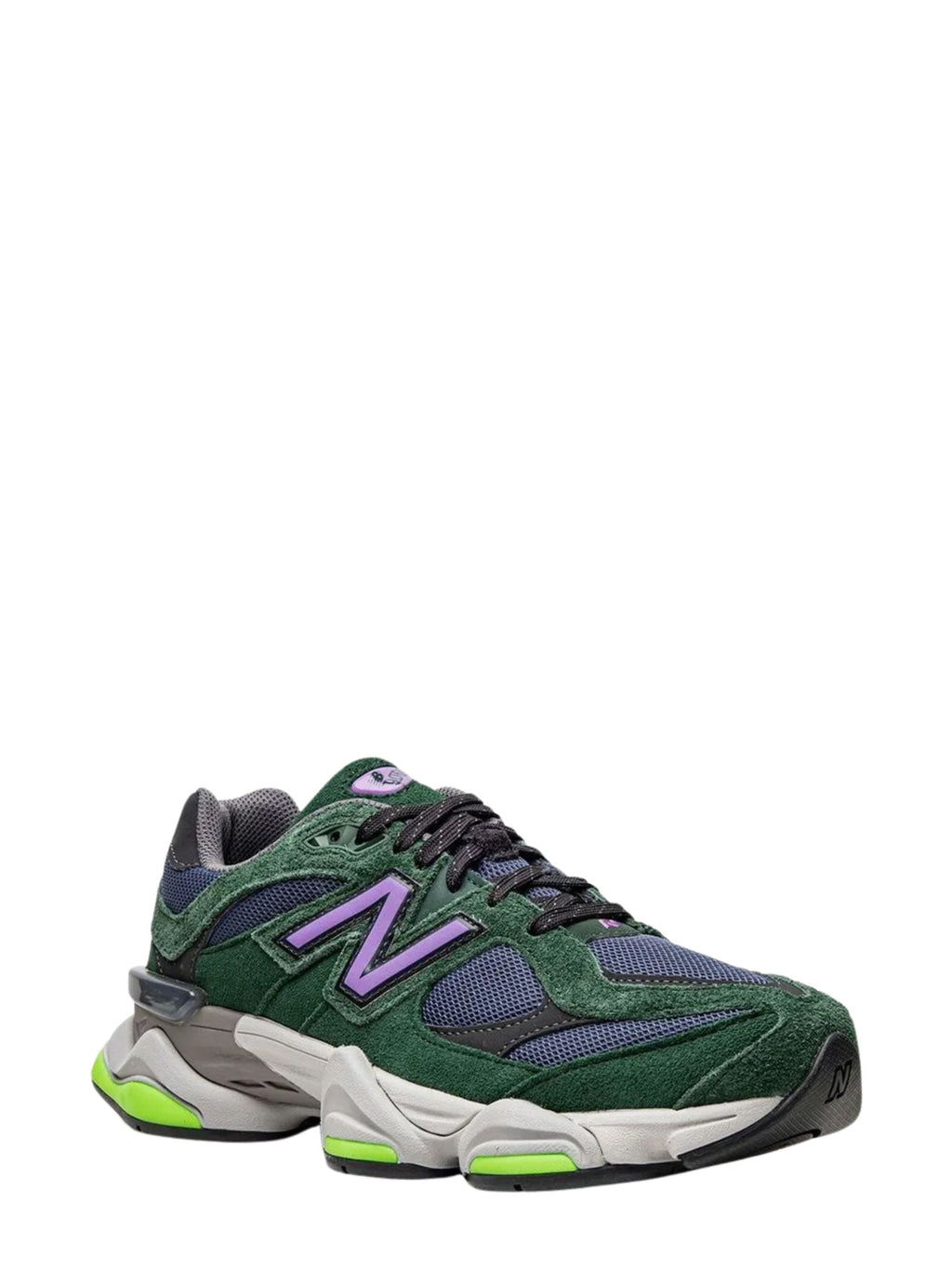 Green 9060 Leather Mesh-Blend Sneakers