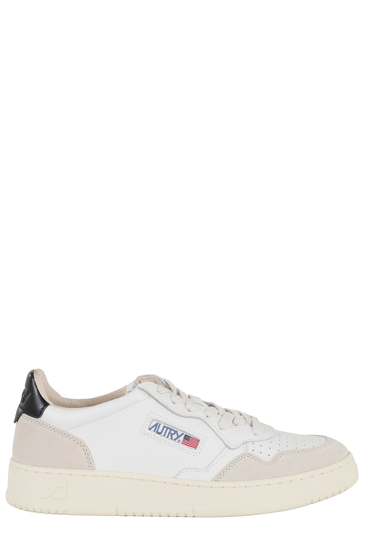 Medalist Low White and Black Suede Leather Sneakers