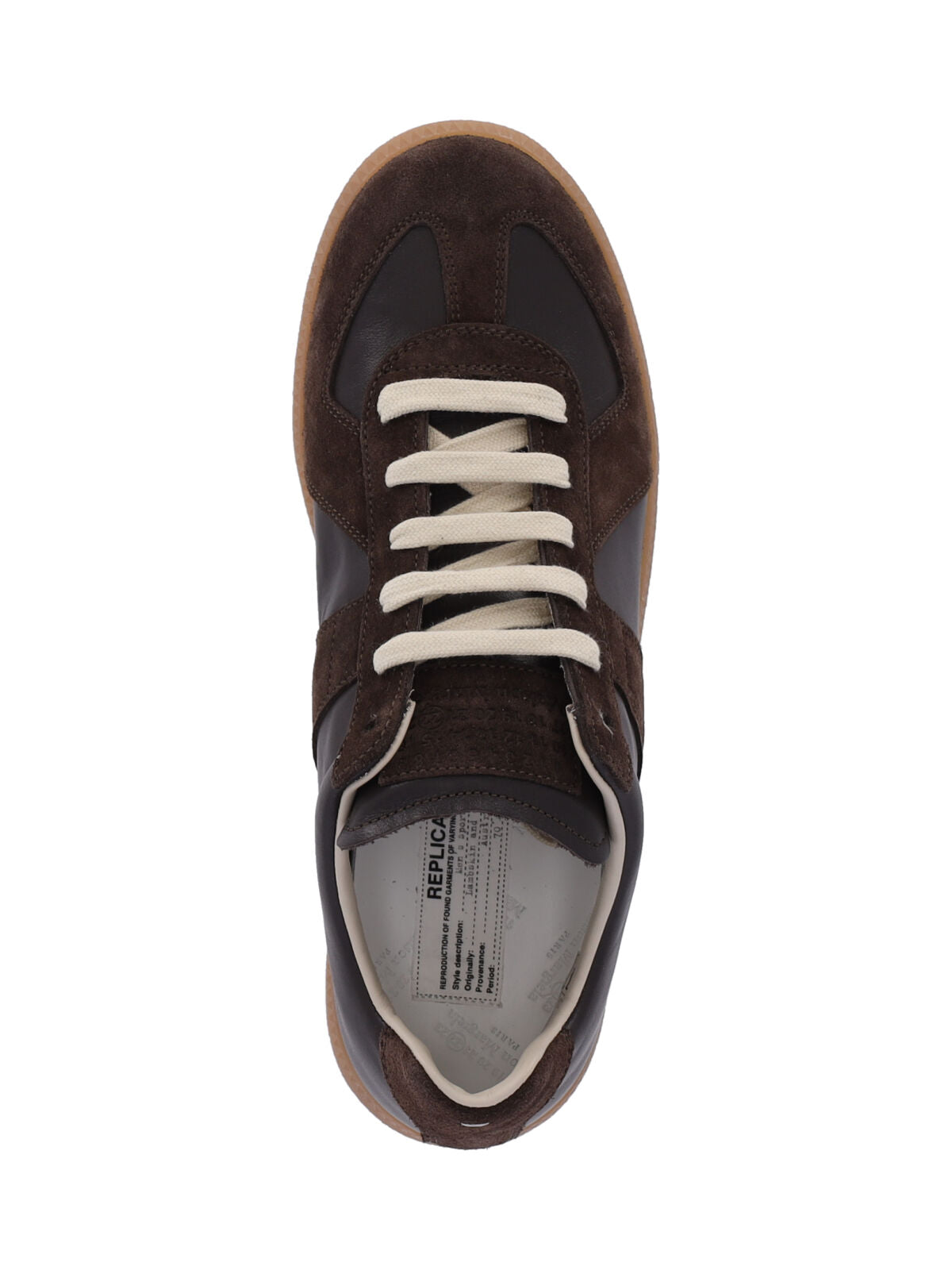 Low-Top Sneakers with Smooth Leather and Suede Panels