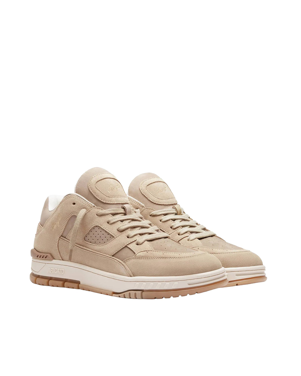 Low-Top Sneakers with Gold Foil Logo and Custom TR Sole