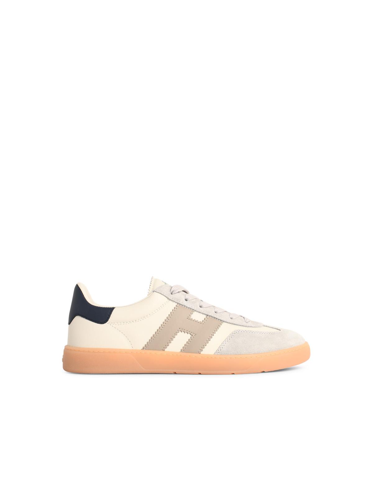 'Cool' White Leather Sneakers