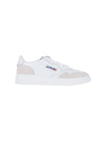 Low-Top Sneakers with Rounded Toe and Multicolor Logo