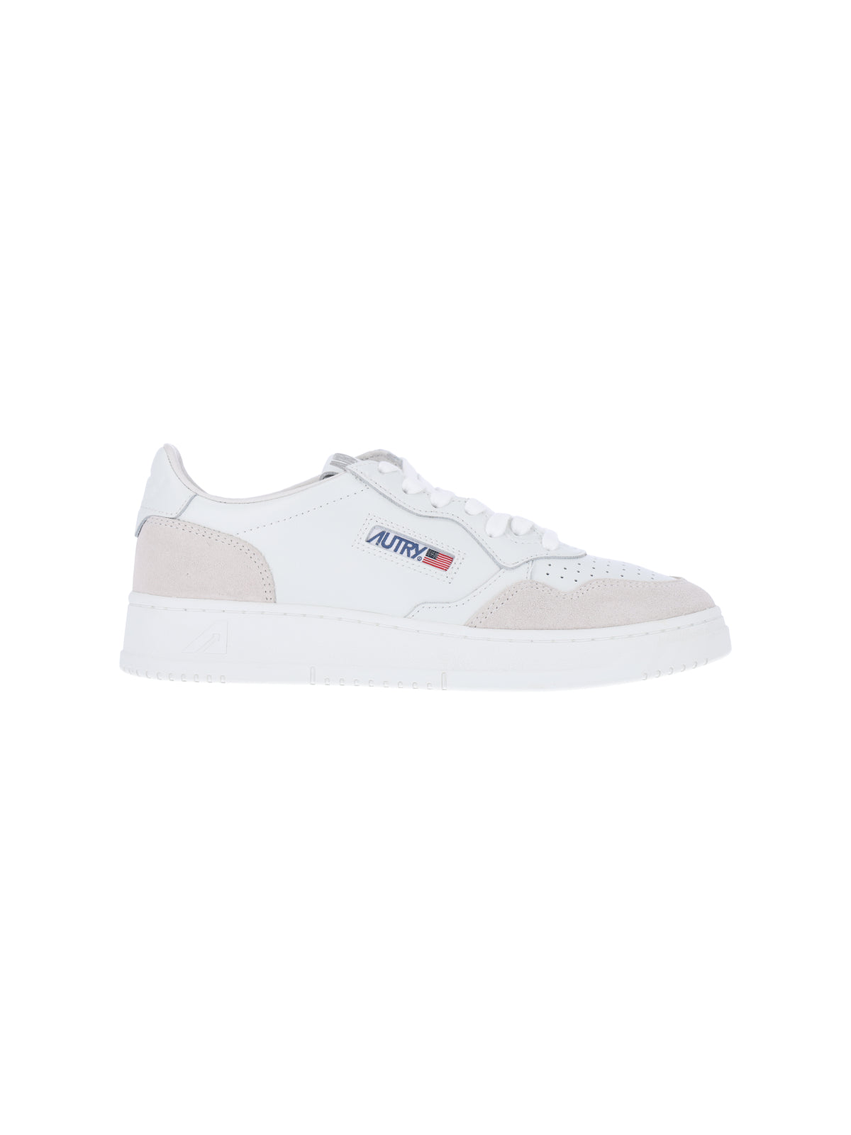 Low-Top Sneakers with Rounded Toe and Multicolor Logo