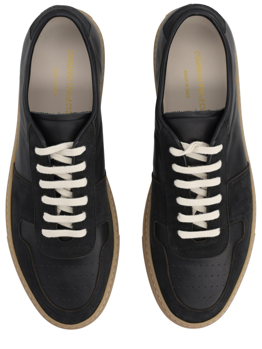 Black Bball Suede Accents Low-Top Sneakers
