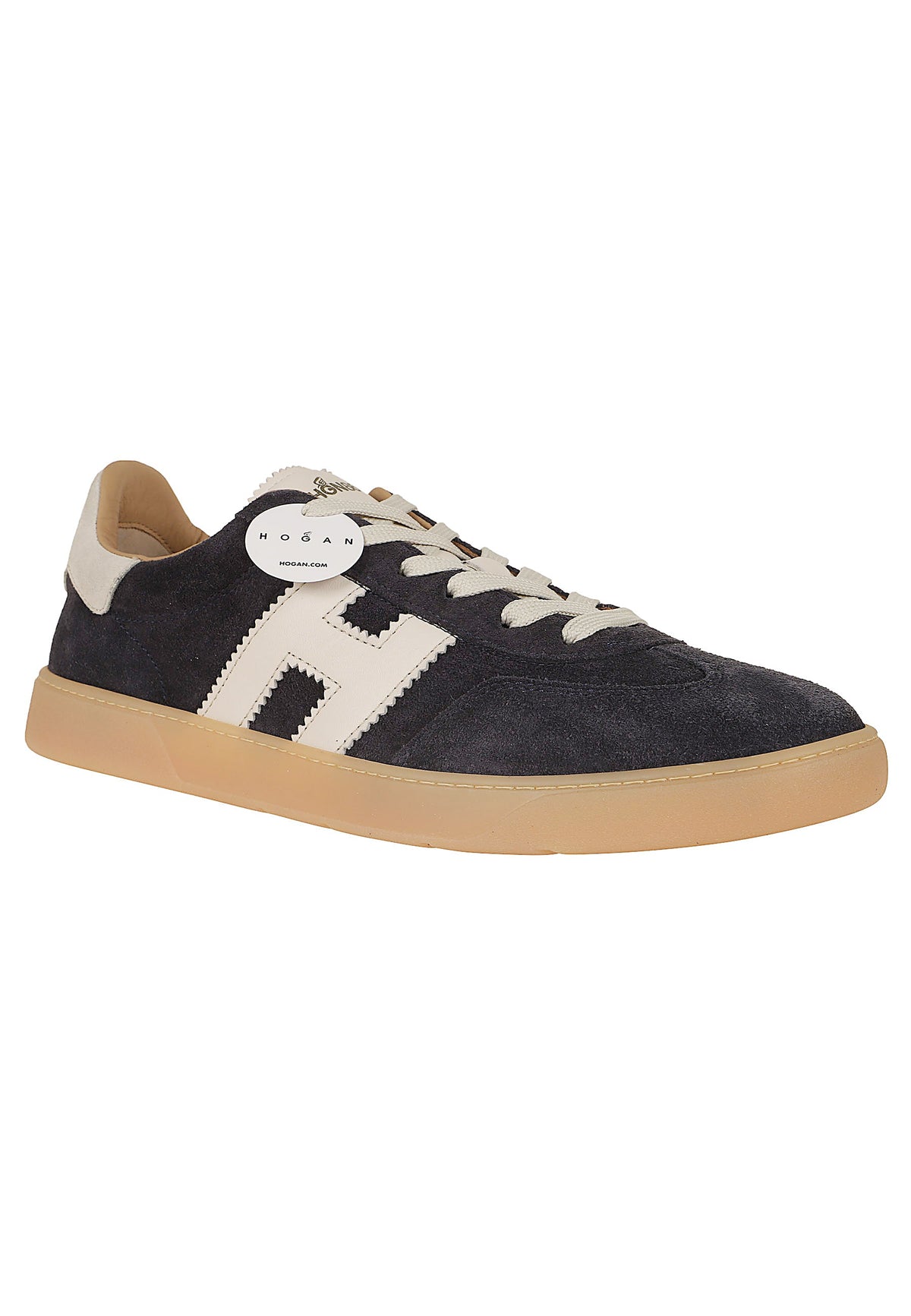 Black Calfskin Low-Profile Monogram Sneakers