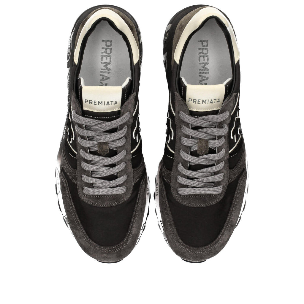 Grey Sporty Suede Fabric Sneakers