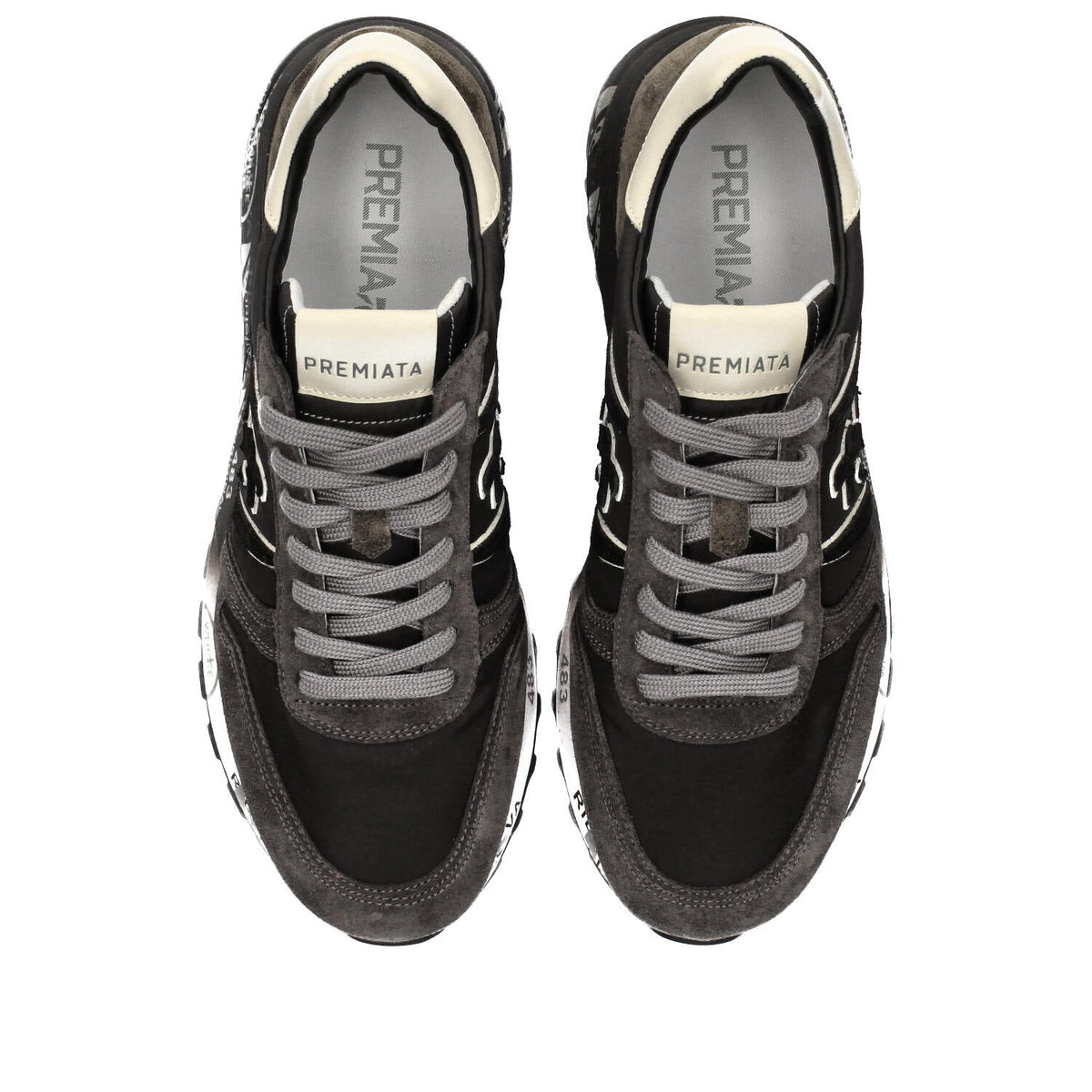 Grey Sporty Suede Fabric Sneakers