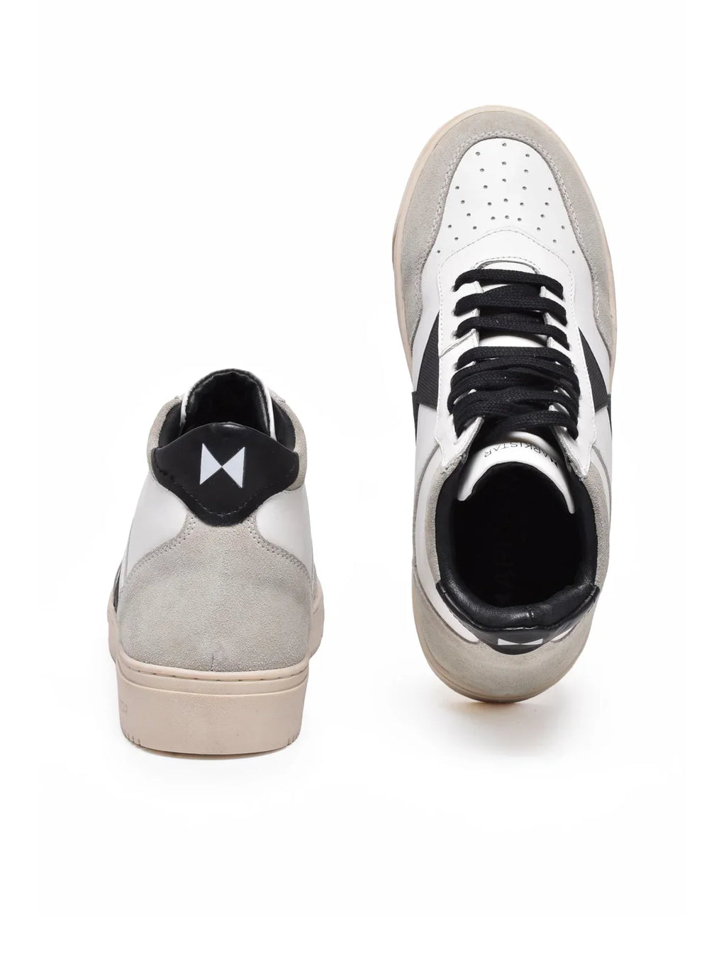 Arkistar Leather Rubber Sneakers - White/Black