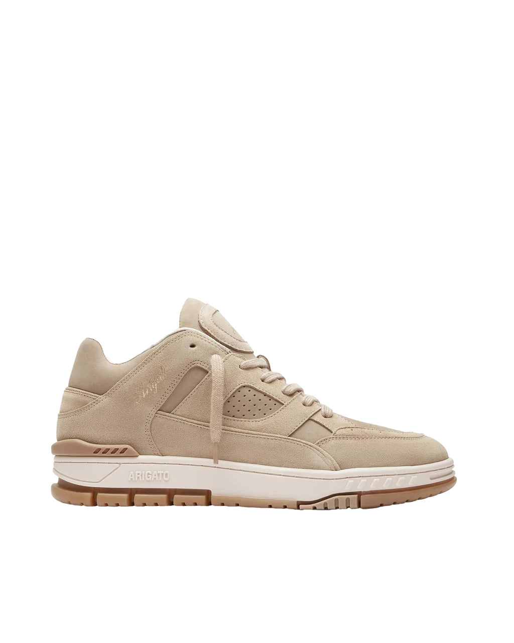 Low-Top Sneakers with Gold Foil Logo and Custom TR Sole