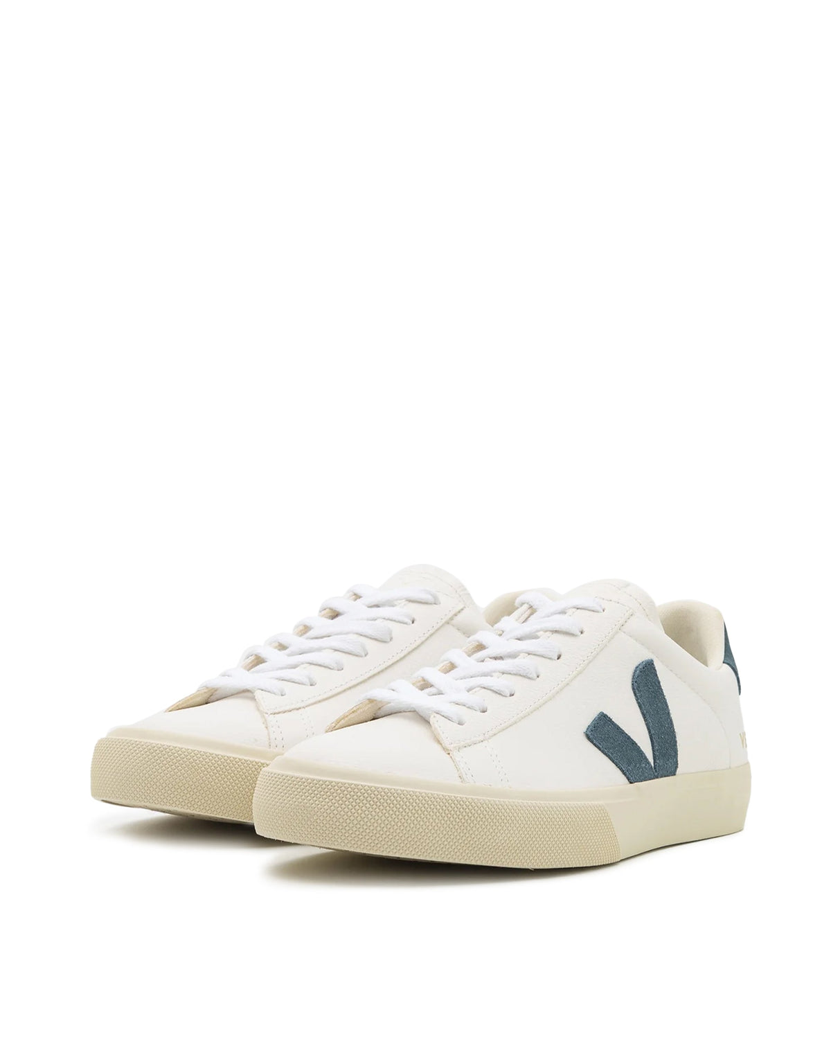 Low-Top Sneakers In Organic Traced Leather With Suede Accents