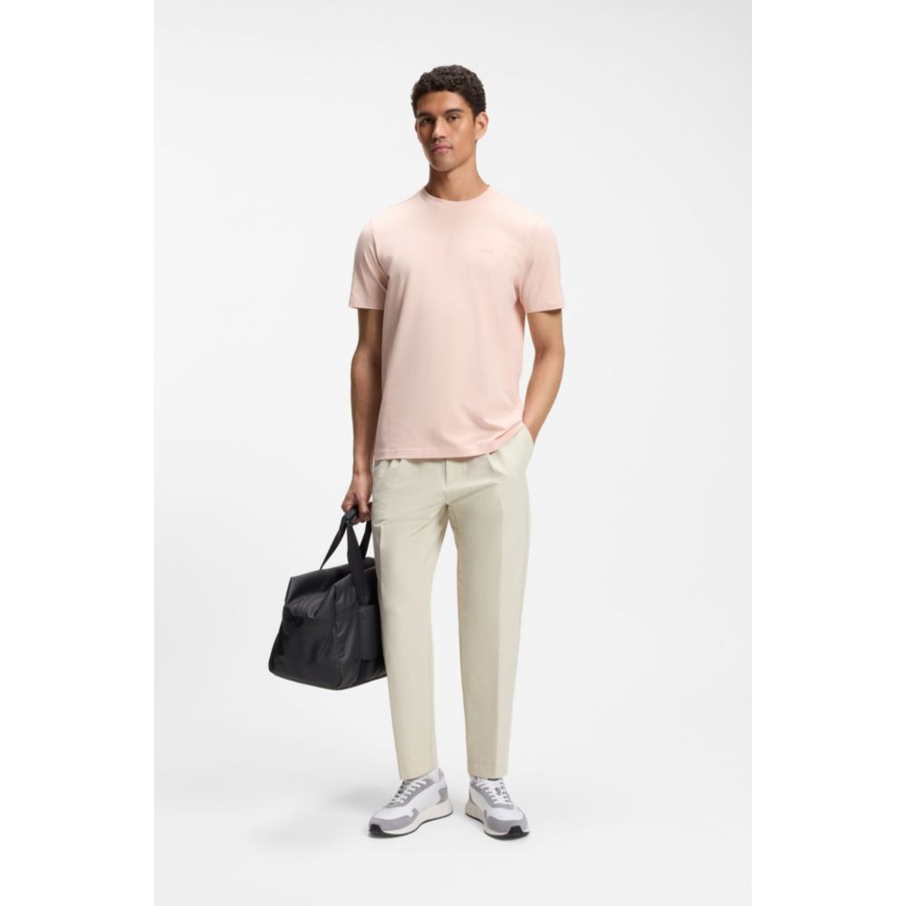 Lace-up sneakers in lightweight fabric with suede trims