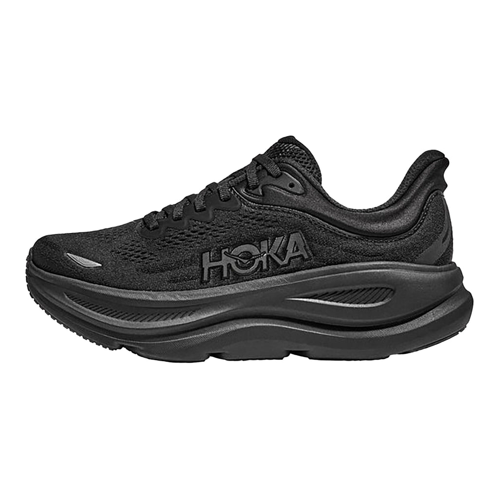 HOKA Bondi 9 Wide Running Shoes in Black/Black | Men