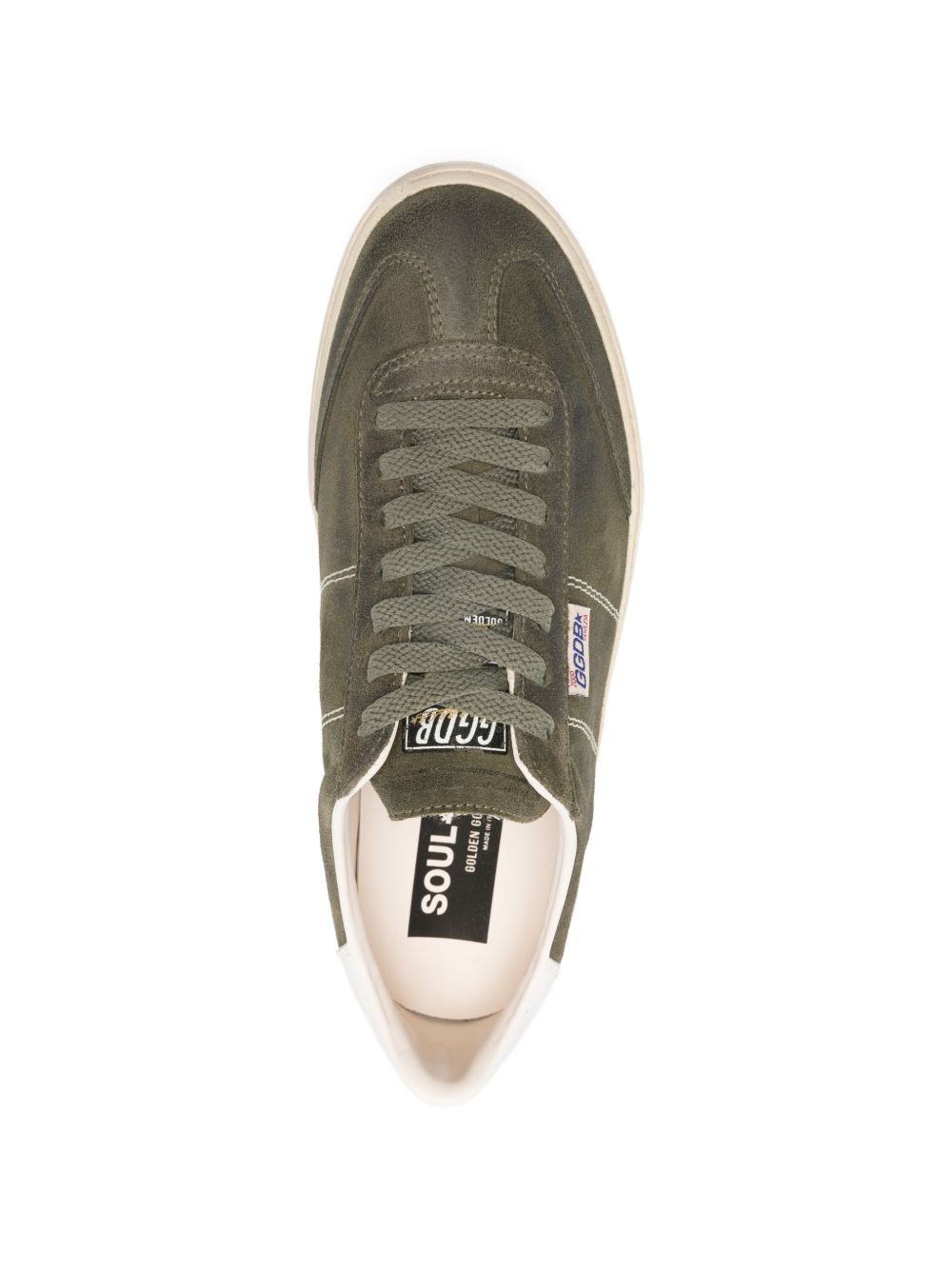 Green Vintage Suede Low-Top Sneakers