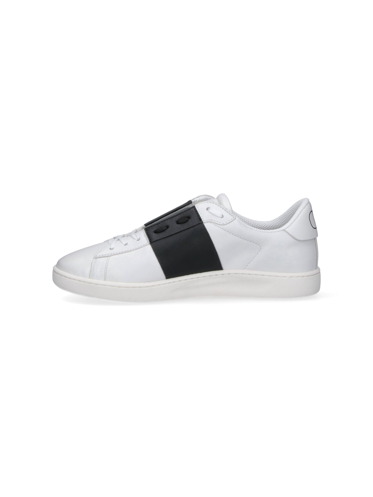 Low-Top Sneakers with Bold Black Midfoot Band