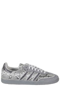 Gray Samba OG Snake Print Leather Sole Leather Sneakers