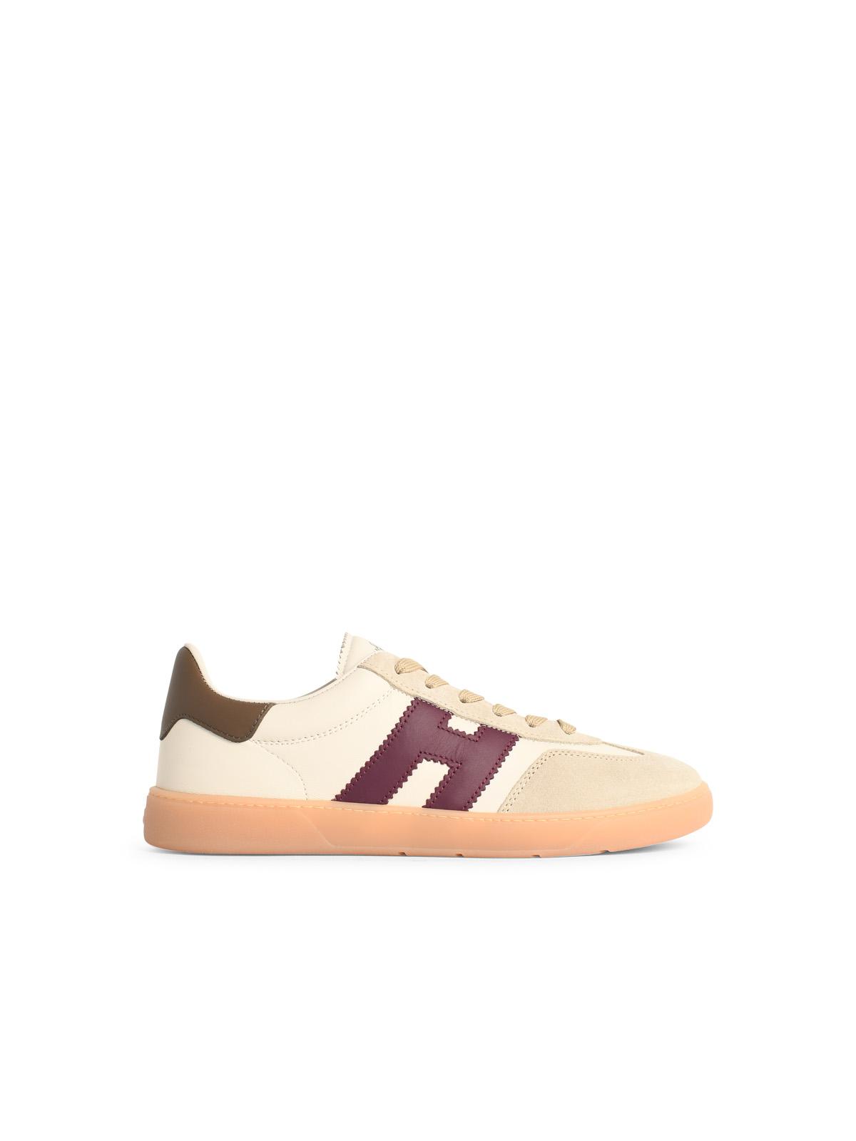 'Cool' White Leather Sneakers