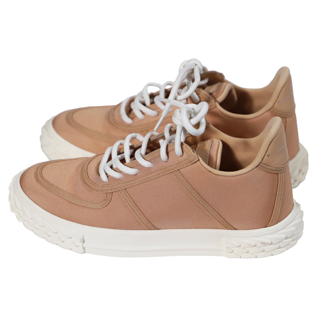 Giuseppe Zanotti Blabber Low Top Trainers in Pink Cotton
