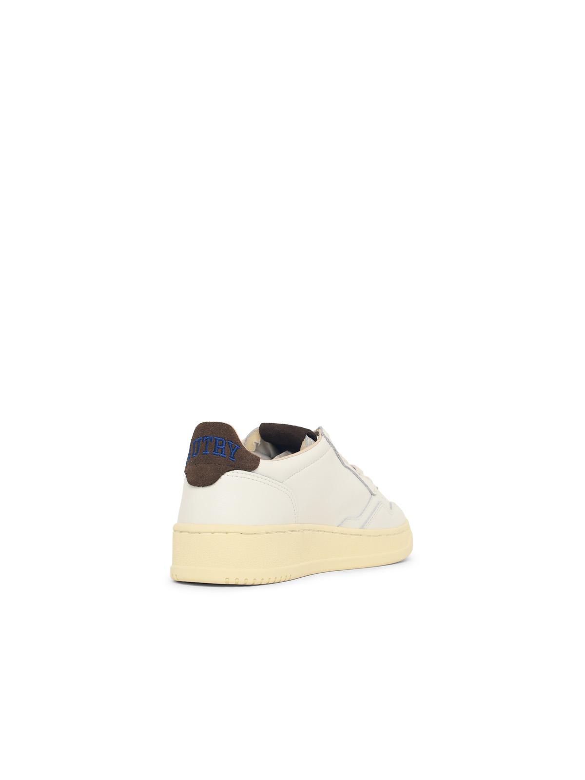'Medalist Low' White And Brown Leather Sneakers