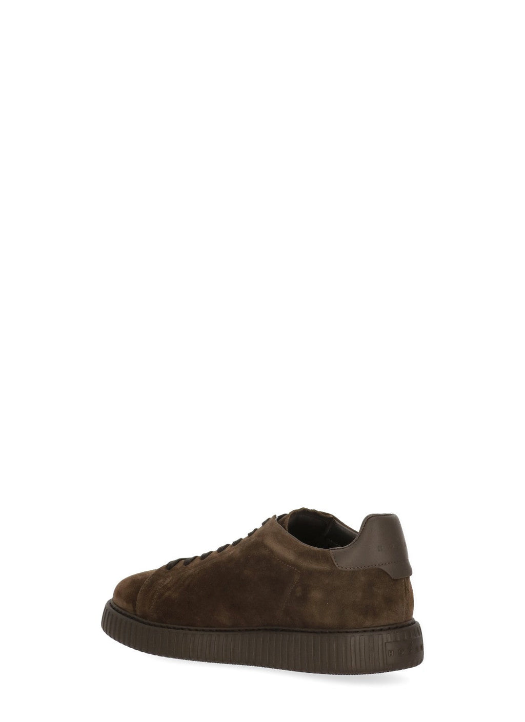 Brown Smooth Leather Accents Suede Sneakers