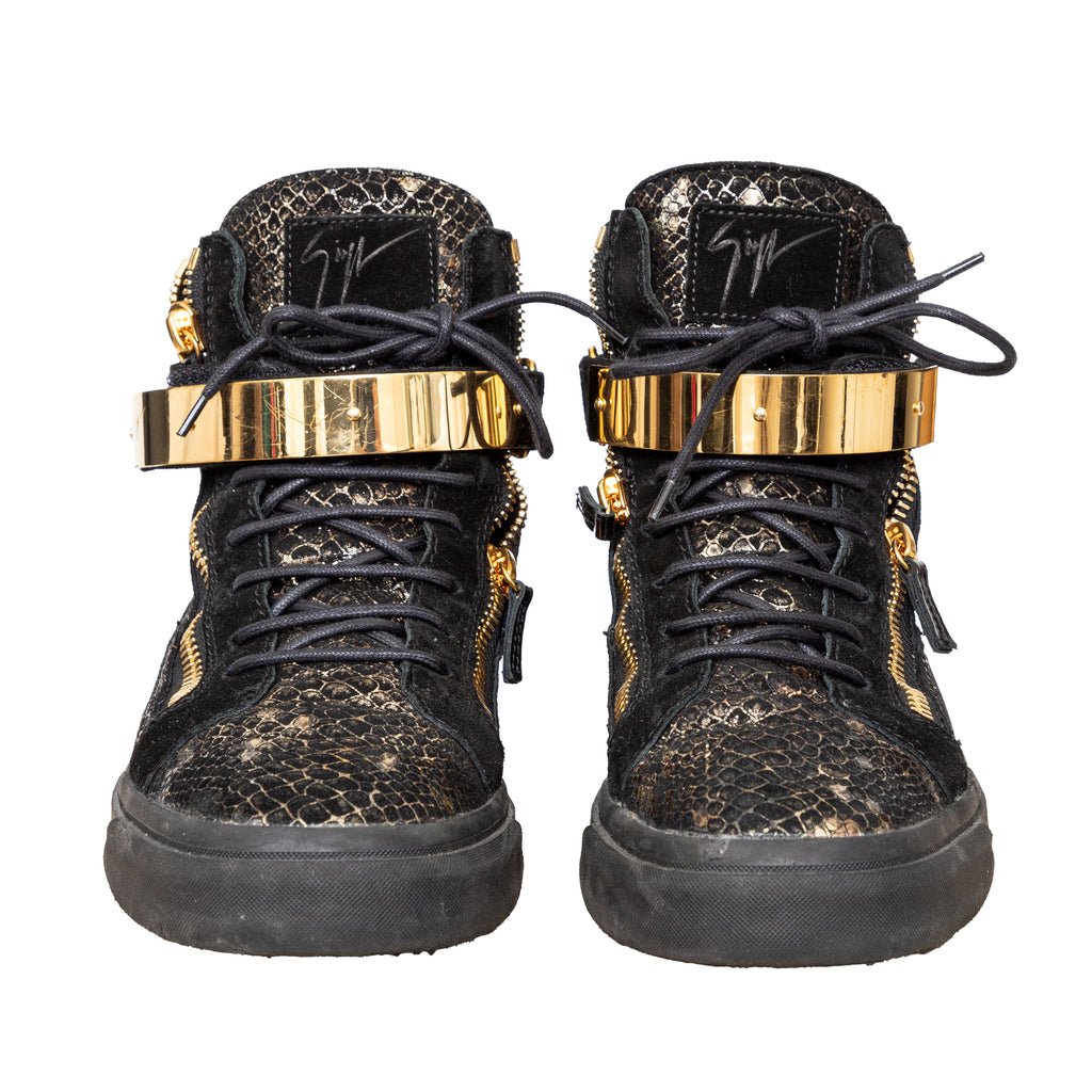 Giuseppe Zanotti Printed Snakeskin Sneakers - '10s