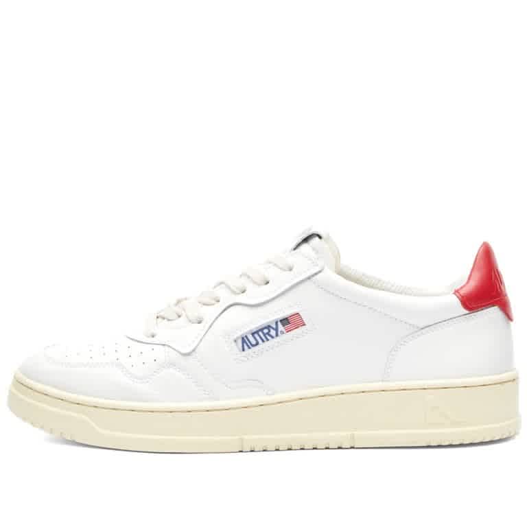 Autry Men's Red Medalist Low-Top Sneakers