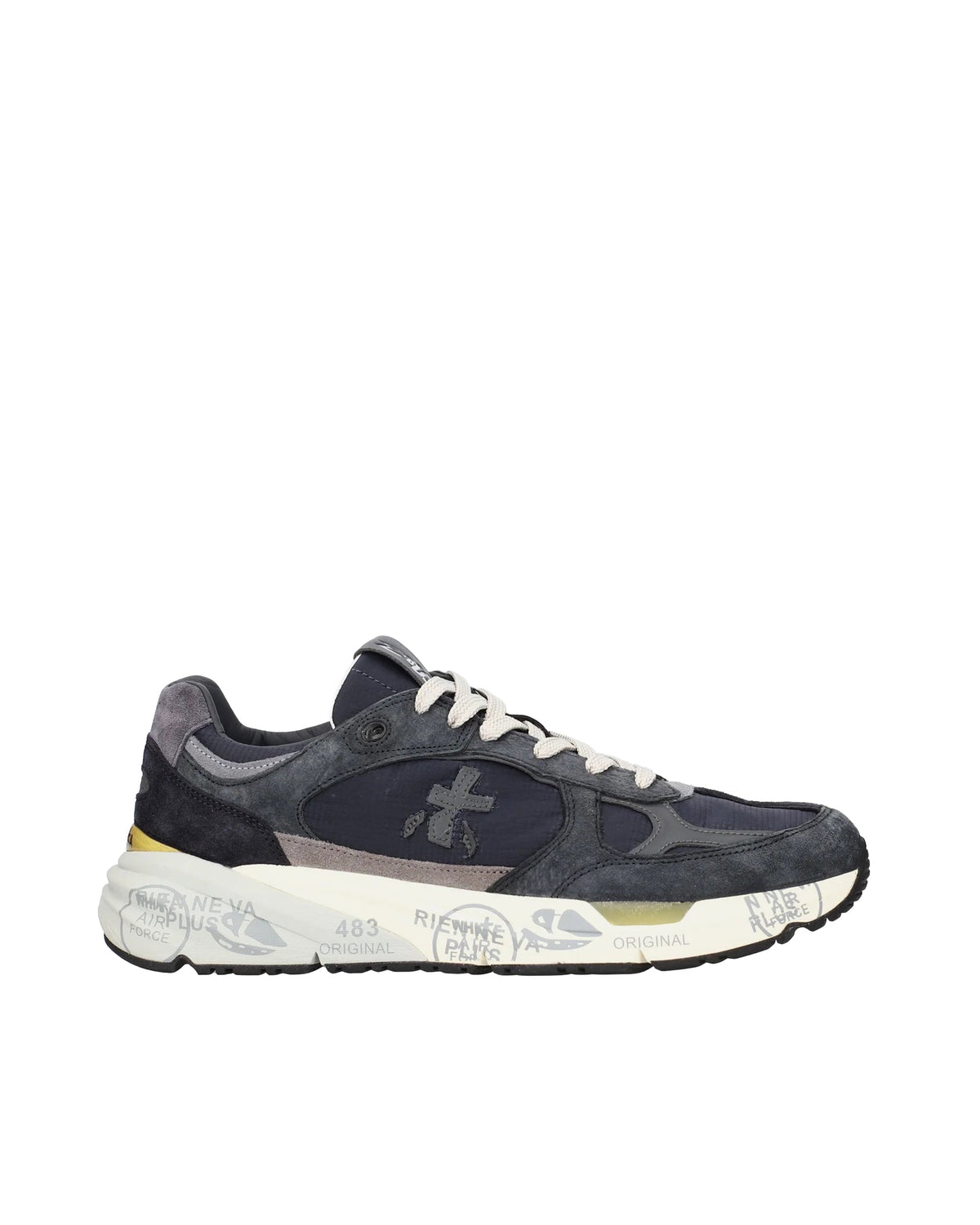 Blue Mase Leather Sneakers