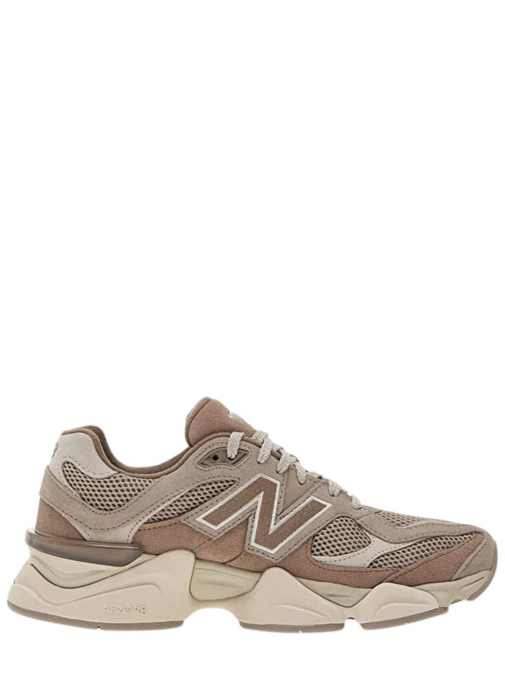 Beige 9060 Mesh Suede Retro-Futuristic Sneakers