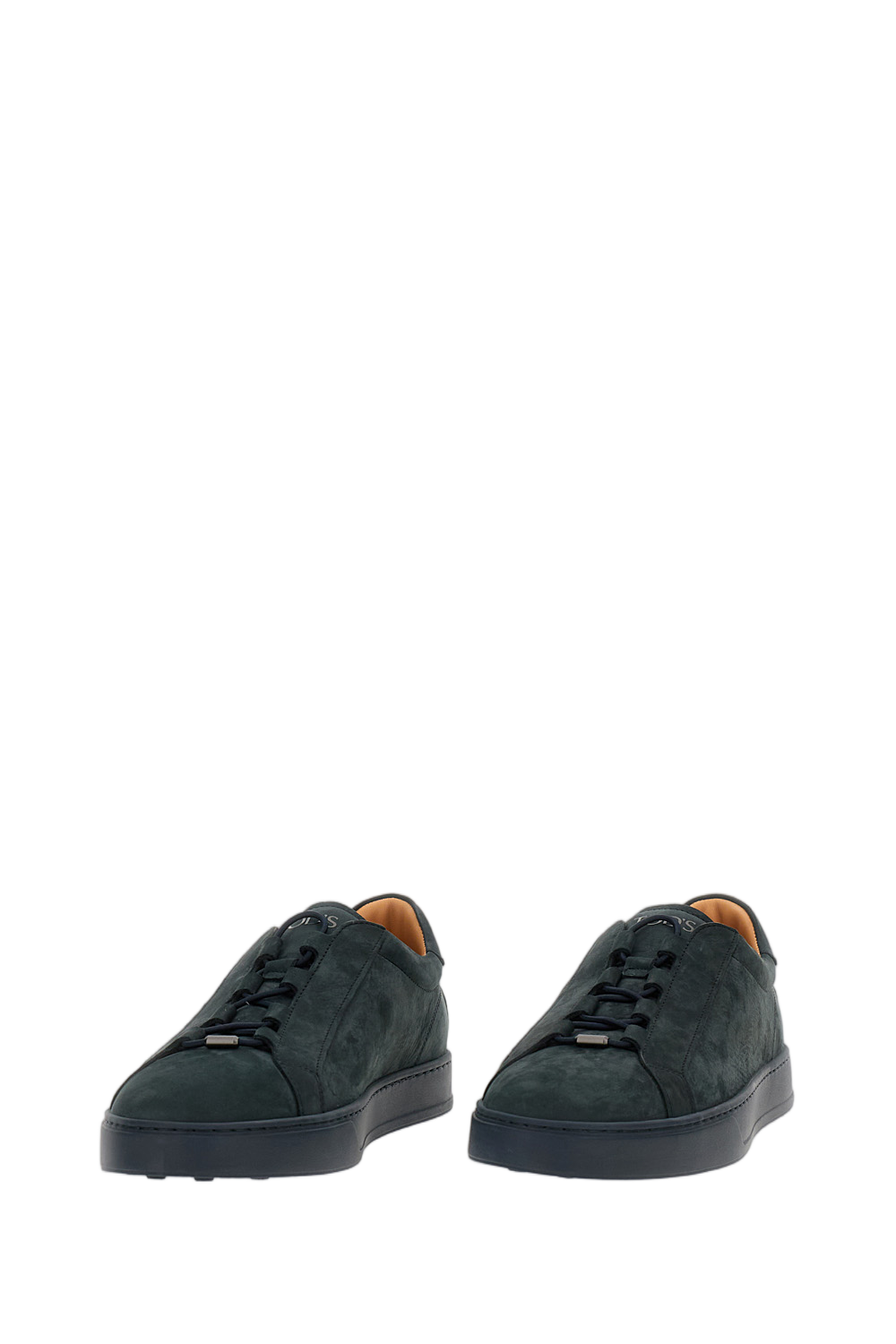 Blue Nabuk Velvet Calfskin Nubuck Sneakers