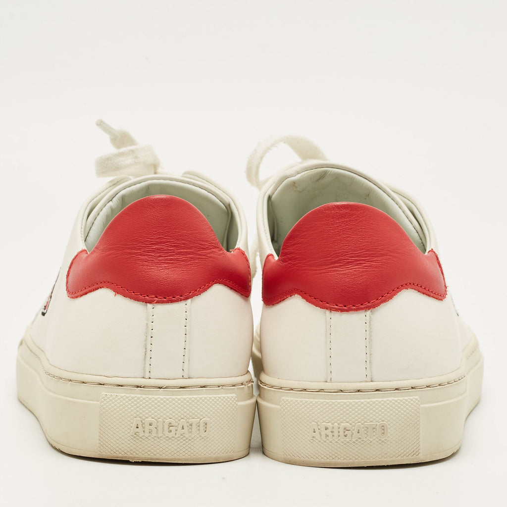 Axel Arigato White/red Leather Clean 90 Lace Up Sneakers