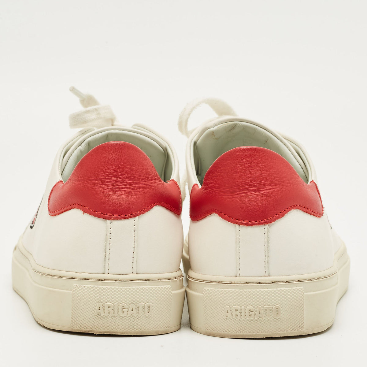 Axel Arigato White/red Leather Clean 90 Lace Up Sneakers