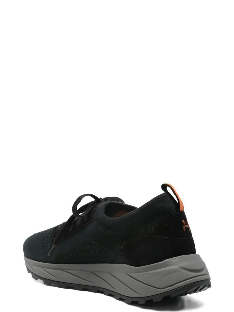 Black Low-Profile Knitted Trainers