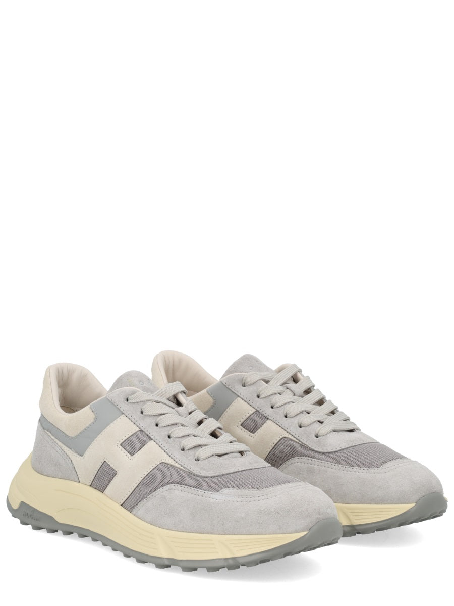 Hyperlight Calfskin Suede Panel Sneakers