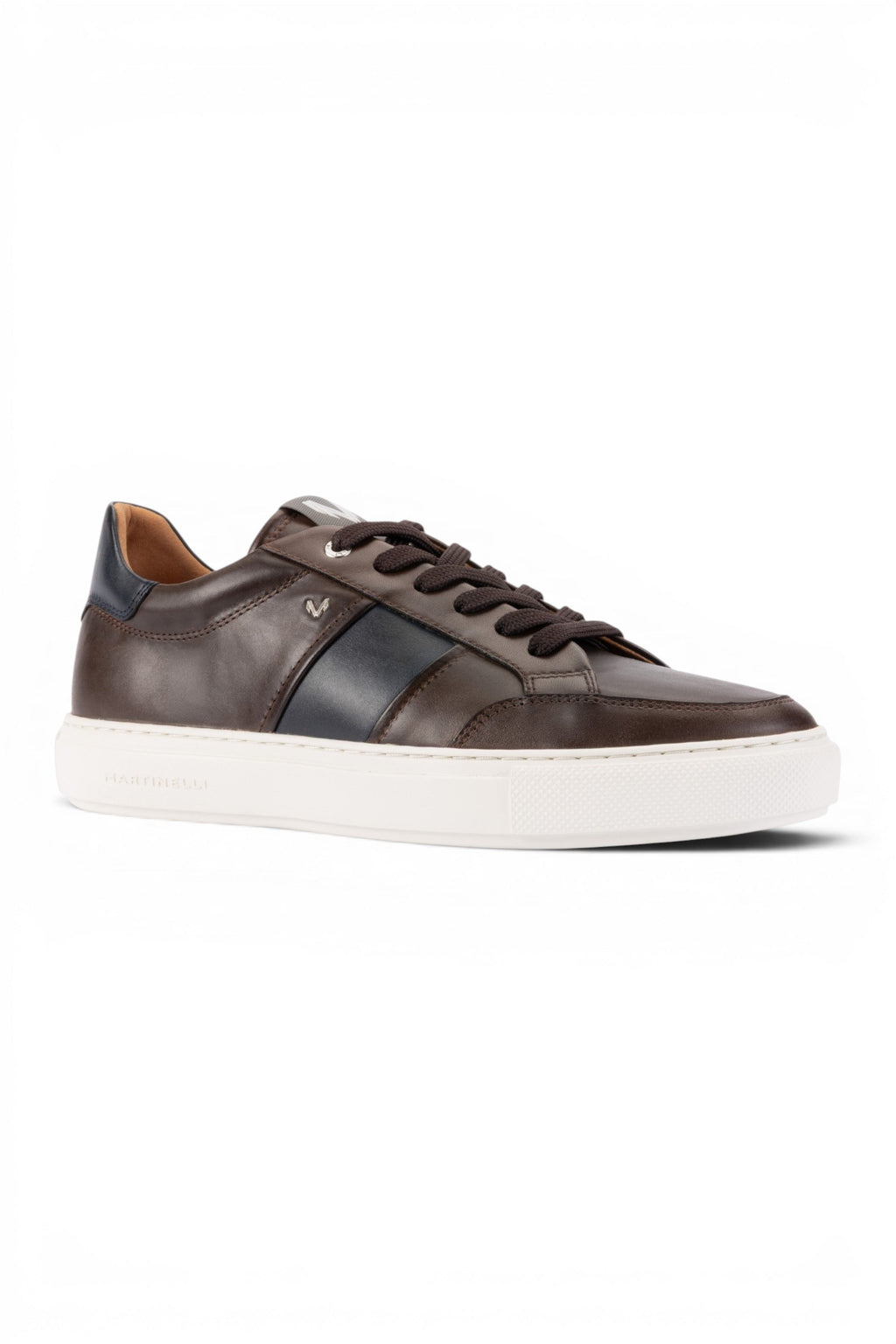 Martinelli Men's Brown Leather Sneakers Trainer Shoes - Hastings