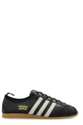 Black Japan White Accents Gold Logo Leather Sneakers