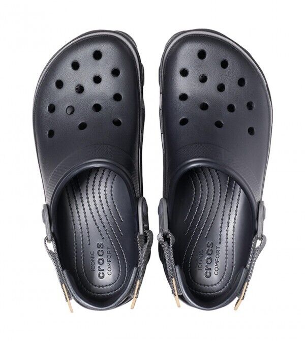 Crocs Classic All Terrain Clog 206340-001 Unisex Black Croslite Adjustable Strap