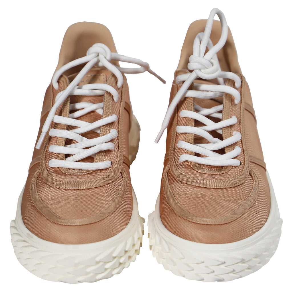 Giuseppe Zanotti Blabber Low Top Trainers in Pink Cotton
