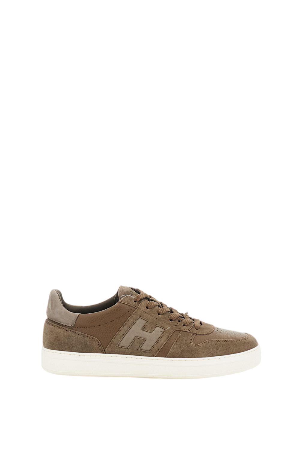 Green Leather Suede Inserts Sneakers