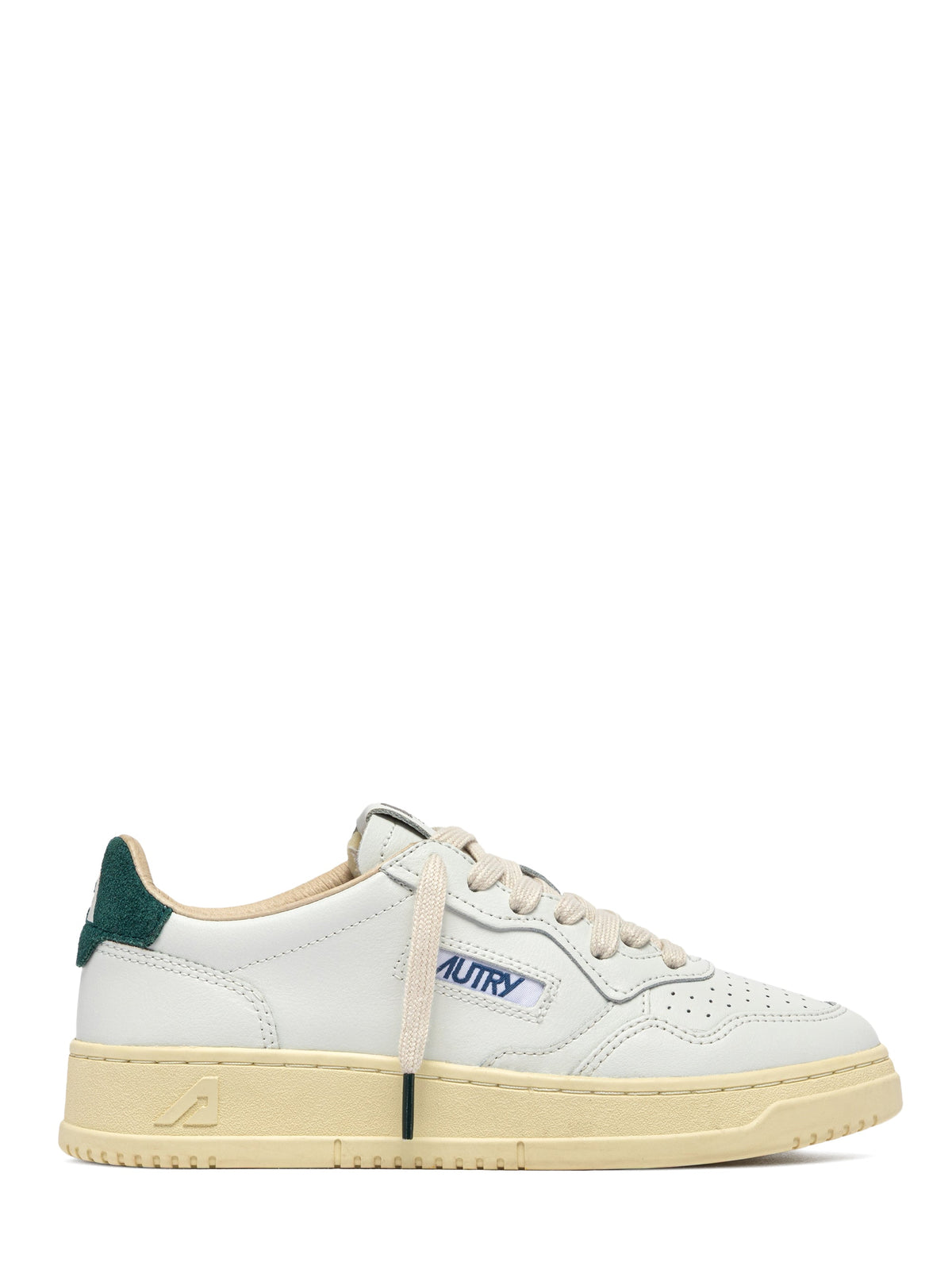 Low-Top Sneakers with Smooth Leather and Suede Accents
