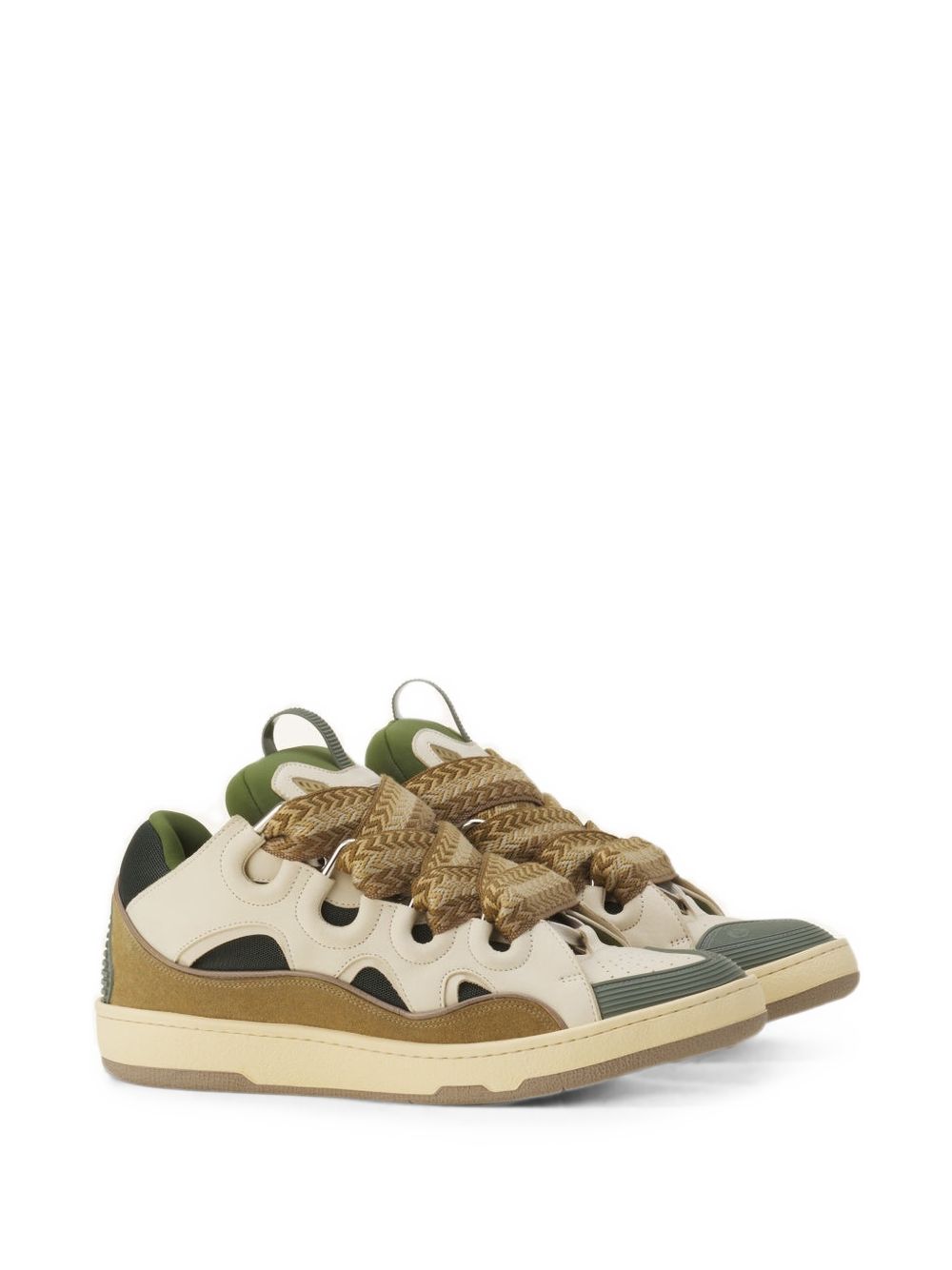Low-Top Sneakers With Dynamic Panel Design And Textured Finish