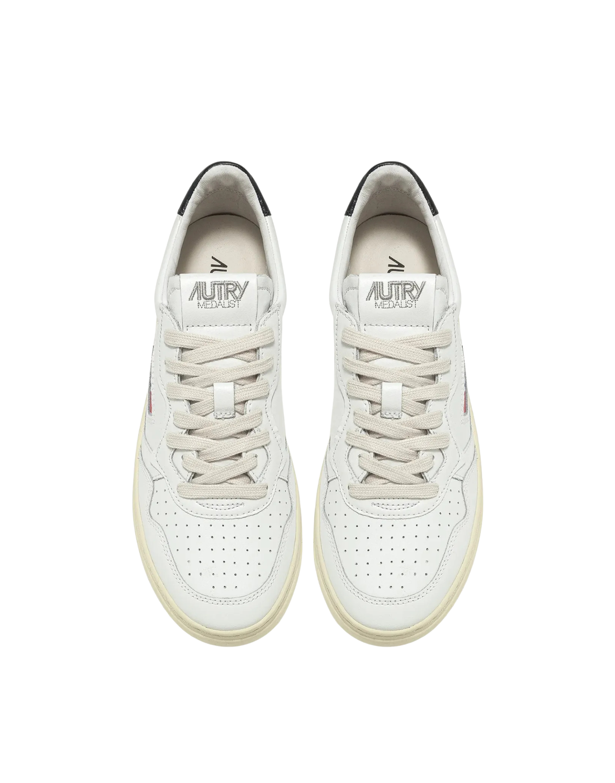 Autry Medalist Low White And Black Leather Men’S Sneakers Aulm Ll22 M