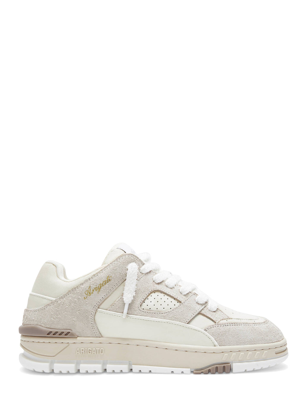 Low-top Fluffy Sneakers with Textured Panels and Layered Sole