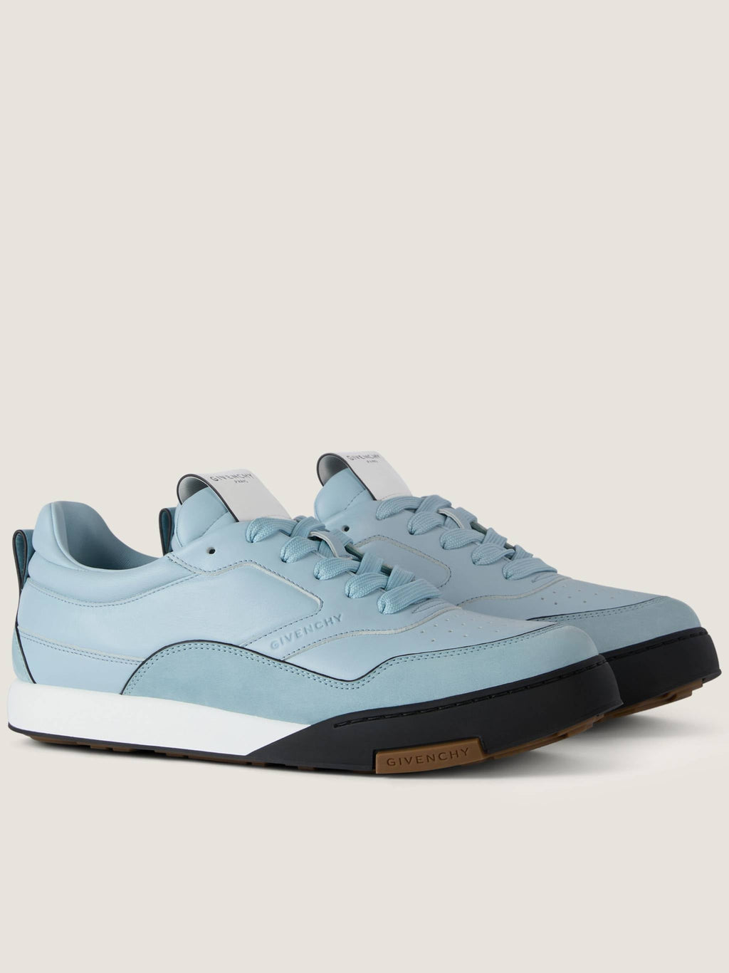 Low-Top Sneakers In Smooth Calf Leather With Contrasting Details