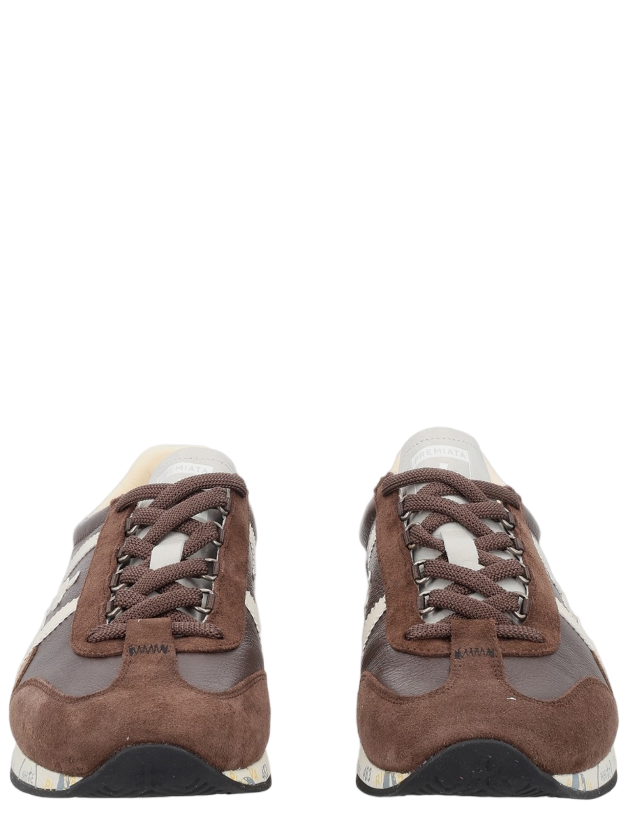 Brown Sporty Suede Leather Sneakers