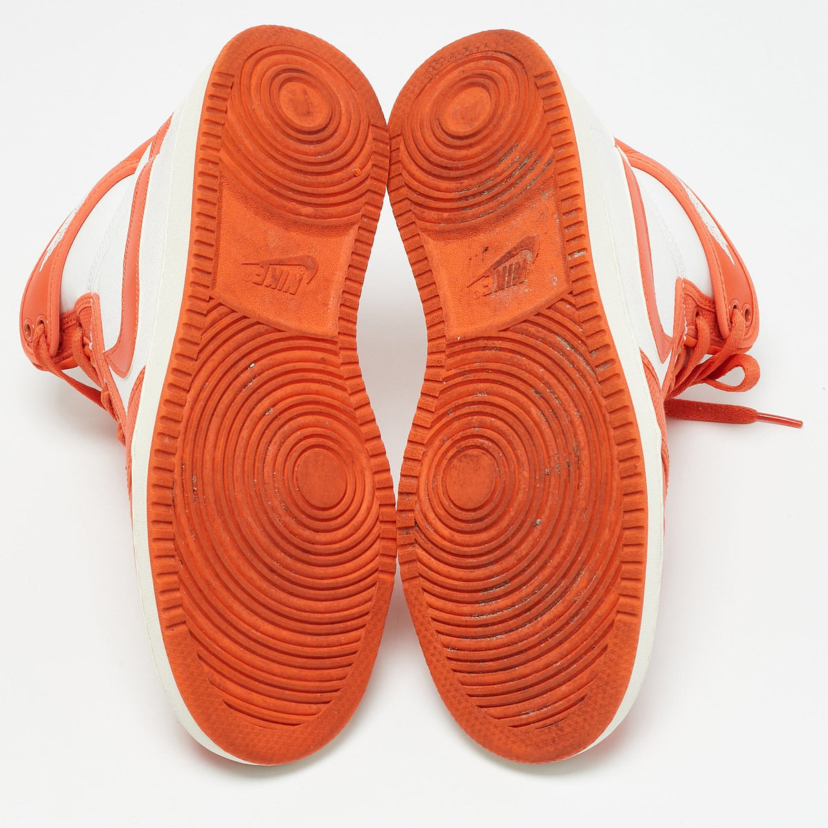 Air Jordans Orange Canvas And Leather Jordan 1 Ko "syracuse" High Top Sneakers