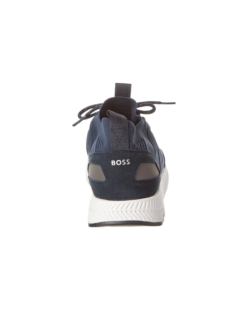 Hugo Boss Titanium Leather-Trim Sneaker