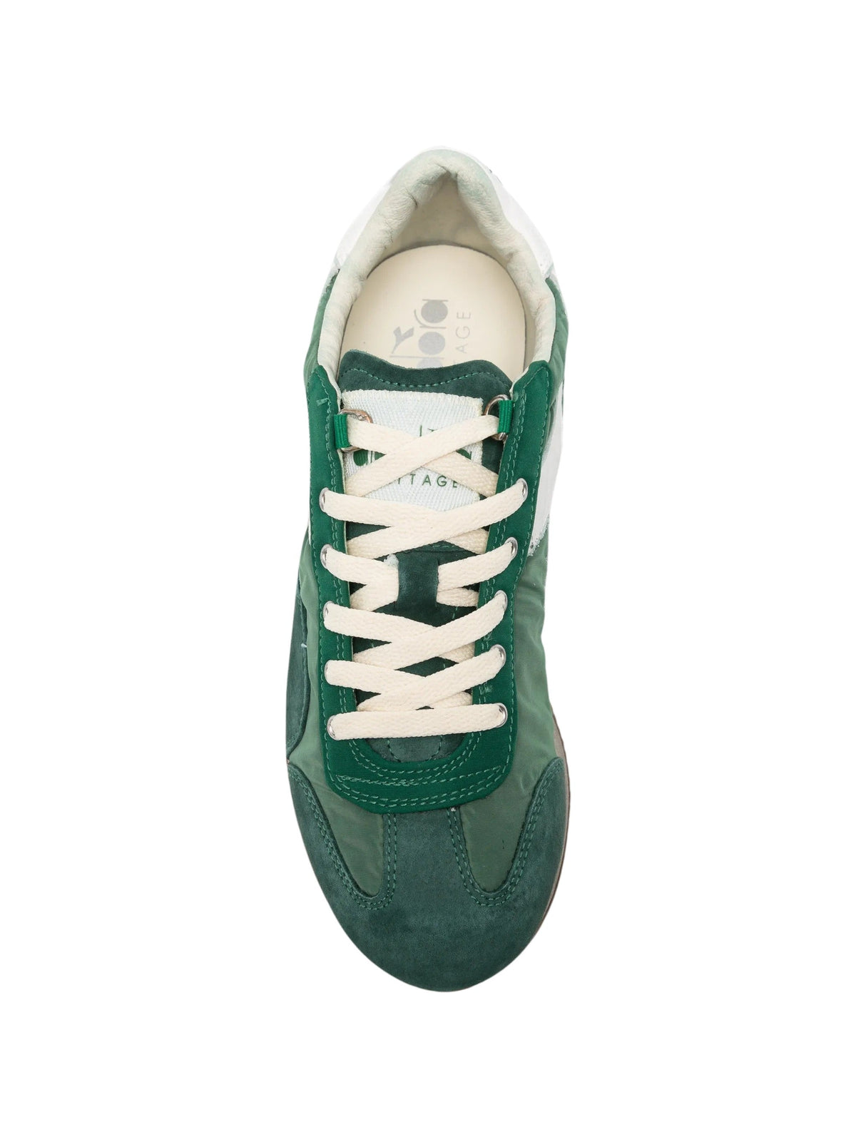 Equipe Vela Vintage Green Suede-and-Nylon Sneakers